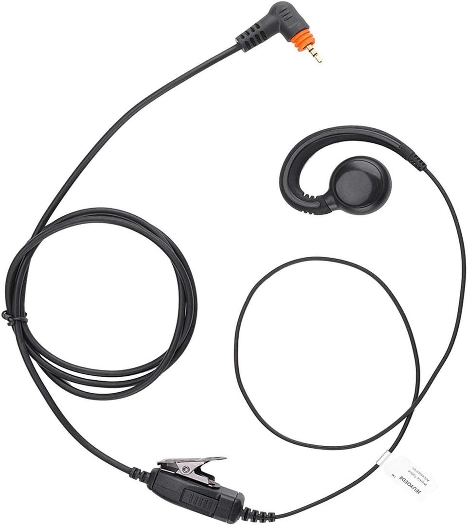 Translucent Acoustic Tube Earpiece PTT/Mic Compatible with Motorola SL300 SL3500e TLK100 SL7550 SL7550e SL7580 Walkie Talkie (Compatible with SL300-C Style)