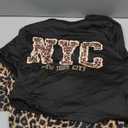 RoseSeek Girl's 2 Piece Leopard Print Outfits Short Sleeve Graphic Tees and Bow Cheetah Baggy Pants Sets, 11Y