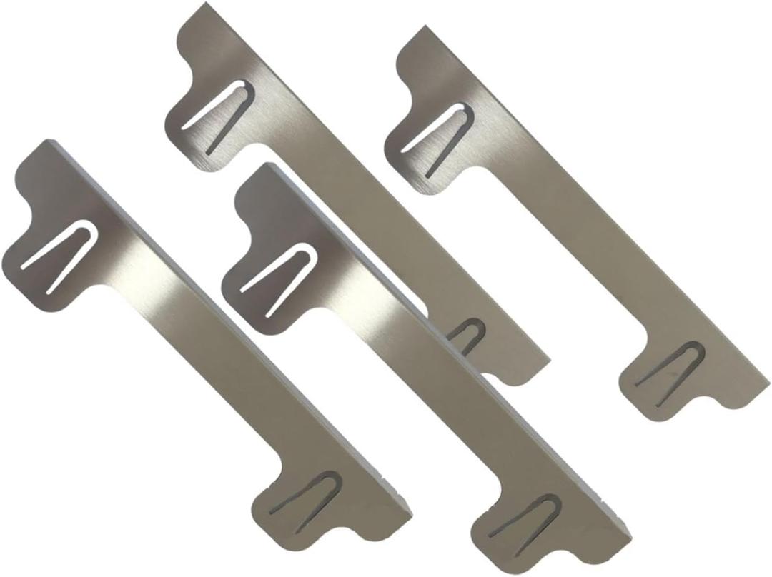 4 Pieces Stainless Steel Stoves Cover Furnaces Gaps Cover Easy to Clean Heat Resistant Stovetop Seam Cover for Countertop, style D