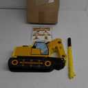 Aoriher Construction Dump Truck Piñata with Blindfold and Bat Construction Party Supplies Tractor Excavator Piñata for Kids Truck Birthday Decor(Excavator)