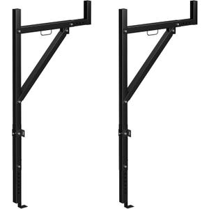 Ladder Rack for Trailer for Pickup Load 250 Lbs,44.5"-49.5" Adjustable Height, Retractable Width Steel Ladder Rack for Truck,Ladder Stand,for Kayak, Surfboard, Construction Wood, Ladder