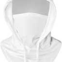 Cooling Balaclava Sun UV Protection Hood Breathable Full Head Mask Face Cover for Men Women Cycling Motorcycle Fishing (White)