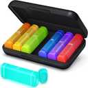 Barhon Large Pill Organizer 2 Times a Day, Medicine Pill Organizer Weekly, 7 Day Travel Pill Box AM PM for Vitamin Supplements Fish Oil (Black)