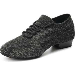 Women Standard Practice Social Dance Sneaker Beginner Dance Practice Shoes for Women Low Heel Ballroom Size 10