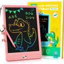 KOKODI LCD Writing Tablet, 8.5 Inch Toddler Doodle Board Drawing Tablet, Erasable Reusable Electronic Drawing Pads, Educational and Learning Toy for 3-8 Years Old Boy and Girls (Pink)