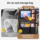 Car Backseat Organizer with Foldable Tray  9 Storage Pockets, Tablet Holder, Kick Mats  Back Seat Organizer for Kids & Adults, Road Trip & Travel Essentials(2-Pack)