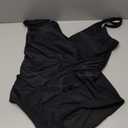 Tummy Control Swimsuits for Women Slimming One Piece Bathing Suit Retro Ruched Push Up Vintage Padded Swimwear, Size XXL