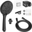 RV Shower Head with Hose, High Pressure 7-Mode RV Shower Head Replacement for RV, Camper, Van, Travel Trailer, Motorhome and Boat, Matte Black Finish