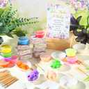Blosssound Funny Baby Shower Games Decorations Let's Make a Baby Clay Game Sign Set 24 Play Clay 24 Pencils Shower Gender Reveal Game Activities Adults Boys Girls(Pink and Purple Butterfly)