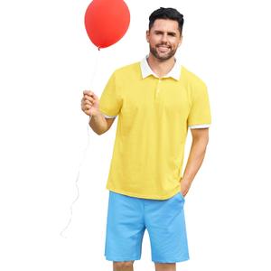 Arvilhill Halloween Adult Short Sleeve Cotton Robin Movie Costume, Polo Shirt Party Outfit for Men M