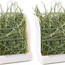 CalPalmy 2-Pack Hay Feeder for Rabbits, Guinea Pigs, and Chinchillas - Minimize Waste and Mess with 5 1/2" x 3 1/2" x 7 3/8" Hanging Alfalfa and Timothy Hay Dispenser