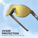 KastKing Nizini Polarized Sports Fishing Sunglasses, With PuriVex Protective Lens Coating, Rimless Wrap Design, Men Women