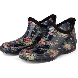 DaeRainy Womens Rain Boots Ankle Waterproof Garden Rainboot 10