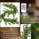 MISSPIN Christmas Garland with Lights, Real Touch Winter Pine Garland, Green Artificial Greenery Garland for Table, Mantle, Wall, Indoor, Outdoor Christmas Decorations (9FT)