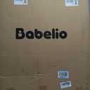 Babelio Baby Gate for Stairs, Kitchen & Doorways, No Bottom Bar| Easy Installation| One-Handed Operation| Auto-Close| Hardware Mount (Drill Needed) Safety Dog Gate (White - B17, 34" H, 29-49" W-Wide)