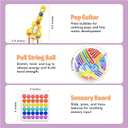 Fidget Toys for Kids | 3-Pack Sensory Toys for Kids Ages 5-12 | Pop It, Keyboard & Sensory Balls | Quiet Fidgets for Classroom | Stocking Stuffers for Christmas | Party Favors for Birthday Goodie Bags