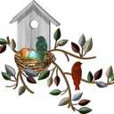 Peryiter Birds Wall Metal Decor Outdoor Art Hanging Metal Tree with Birdhouse for Living Room Tree Leaf Wall Decor for Indoor Outdoor Garden(White)