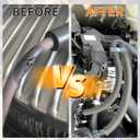 Titanium Spark Plug Wire Heat Shield, 1/2" I.D.  10 Ft Fuel Line Heat Shield Sleeve, Fiberglass-Basalt Composite Spark Plug Boot Protector for LS1/LS2, SBC/BBC 350 454 Car Truck