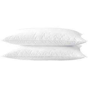 Ultra Thin Flat Soft Bed Pillows King Size Set of 2 Pack for Sleeping 20"x36", Hypoallergenic Skin Friendly Machine Washable