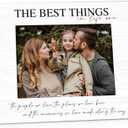 Family Picture Frame Gifts - The Best Things in Life Are the People We Love - Friends Wooden Photo Frame 5x7 for Tabletop or Wall Hanging (White 2)