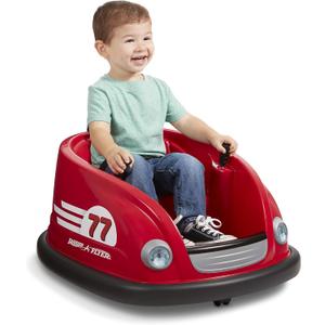 Radio Flyer 6V Battery Powered Bumper Car, Electric Ride On with Remote, Toddler Ride On Toy for Ages 1.5+ Years, Large