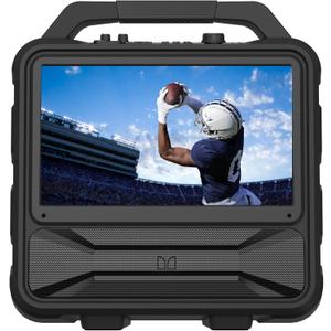 Monster Vision 2 | Portable Entertainment System with 15.6" 1080p Display & 100W Speakers | up to 30 Hours of Playtime | Dual HDMI Ports | Includes USB-C to HDMI Cable | ATSC Tuner for Portable TV use