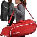 Athletico 6 Racquet Tennis Bag | Padded to Protect Rackets & Lightweight | Professional or Beginner Tennis Players | Unisex Design for Men, Women, Youth and Adults (Black), Large