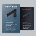 LIMUR 10 Pack 5 Inch(128 mm) Hole Center Matte Black Cabinet Pulls - Kitchen Cabinet Handles, Drawer Pulls,Drawer Handle, Wardrobe & Dresser Handles,Cupboard Hardware Solid Zinc Alloy