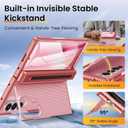 VEGO for Z Fold 6 Case with S Pen Holder & Hinge Protection&Kickstand,Pink | Fold-6 Case with Screen Protector Full-Body Shockproof Wireless Charging Phone Cover for Samsung Galaxy Z Fold 6