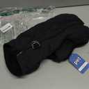 SCENEREAL Winter Dog Vest Coat with Harness Built In, Warm Puppy Jacket for Small Medium Dogs, Cold Weather Coat with Zipper, Fleece Puffer Vest Windproof Snow Clothes (L(Chest 19")-Regular, #1 Black-Matte)