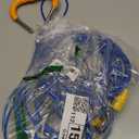 Petbobi Dog Tie-Out Cable and Stake - 30ft Heavy Duty Cable with Spring, No Tangle, 16in Ground Stake, Ideal for Yard, Camping and Beach, Suitable for Small Medium Large Dogs Up to 120 lbs, Blue