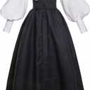 Vibsion Vintage Victorian Dress Edwardian Medieval Renaissance Costume Women, XL