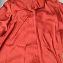 Zeagoo Womens Satin Blouse Short Sleeve Silk Tops Button Down Shirts Business Casual Outfits (Red, XXL)
