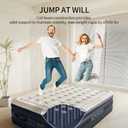 SENNOUL Air Mattress Queen with Built in Pump, Inflatable Mattress Blow Up Mattress 16 Raised Comfort,Upgraded Surface Portable Bed, Air Bed for Home, Guest, Camping, Colchone Inflable, 650 lbs