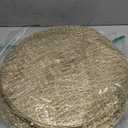 Sieral 60 Packs Gold Round Placemats 15 Inch Hollow Out Pressed Vinyl Place Mats Heat Resistant Woven Gold Placemats for Christmas Dinner Table Winter Holiday Party Wedding Centerpiece Decoration