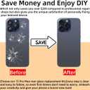 15 Pro Max Back Glass Replacement for iPhone 15 Pro Max Rear Back Cover Glass Waterproof and Camera Lens+Professional Repair Tool Kit (Natural Titanium)