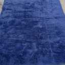 YQQRIGRO Area Rugs for Living Room Bedroom, 5x7 Feet Navy Blue Soft Fluffy Shaggy Rug, Large Indoor Floor Carpet for Kids Girls and Boys, Nursery Rooms Home Dorm Decor Aesthetic