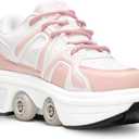Roller Skates for Women - Retractable Roller Shoes 2-in-1 for Indoor & Outdoor Skating with Adjustable Wheels