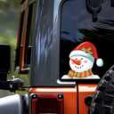 5 x Christmas Peeking Sticker for Car, Reindeer Peeking Car Decals and Stickers Waterproof Vinyl Decal Xmas Decoration Window Bumper Home Wall Truck (Carrot Snowman)