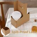 Bodaon 2 Cup Drink Carrier with Handle, 15 Pcs Cardboard Cup Holders, Disposable Drink Carriers for Delivery, Kraft Paper Coffee Cup Holder to Go, Take Out Cup Carriers for Hot/Cold Drinks