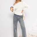 Womens Off Shoulder Sweaters 2025 Fall Long Batwing Sleeve Loose Fit Knit Tops Casual Pullovers Jumpers (Black, S)