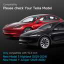 Matte Screen Protector For Tesla Model Y 2025 2026 Juniper& 2024-2025 Model 3 Highland [No More Glare& Fingerprint] Mil- 15.4 Dashboard - Front& Rear Protector - [2-Pack]-PET Material