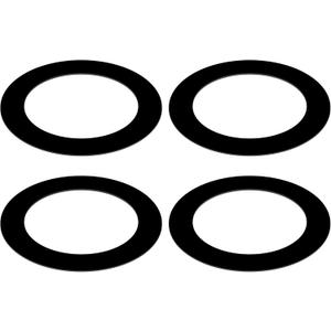 Black Goof Trim Ring for 5 Inch Recessed Cans Downlights for Ceiling Light Fixtures, 4 Pack 5.9-Inch Inner Diameter, 8-Inch Outer Diameter, Steel Construction (Fit 5 Inch)