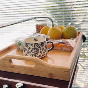 Bamboo Serving Tray with Foldable Legs - Bed Tray with Handle  Bamboo Tray for Sofa, Eating and Laptops, Snacking and Working