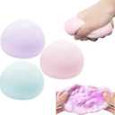 3 Pack Squishy Toys Stress Balls, Sand Squishy Balls ASMR Toys with Air Pumps Smoothie Balls for Stress Relief, Squeeze Fidget Toys for Party Favors