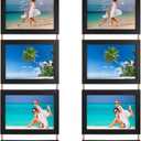 Lavezee 5x7 Hanging Collage Picture Frames Set of 2, Black 8 Opening Horizontal Frame Made to Display 5 x 7 Inch Photo for Wall Decor