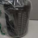 Gallon Big Water Bottle with Handle, 128oz Leakproof BPA Free Fitness Sports Water Bottle with Motivational Time Marker & Wide Mouth Ensure You Drink More Water (BLACK)