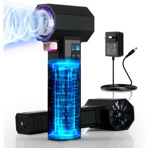 XOOPON Turbo Dryer Blower for Car Drying, Instantaneous Thrust 1600G & 220MPH, 4 Speeds, with LED Light, Cordless Car Dryer Air Blower-Car Dryer/Lawn Care (Pitch Black)