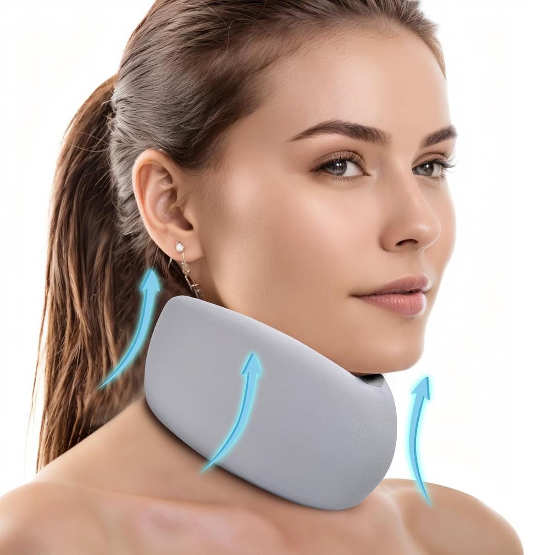 Memory Foam Neck Brace - Soft Washable Breathable Ice Silk Cervical Collar for Pain Relief & Posture Correction - Ideal for Travel, Office worker& Rehabilitation users of neck diseases