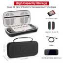 Carrying Case for Nintendo Switch 2(2025) - Hard Travel Shell Protective Storage Bag Holds 10 Game Cartridge and Tempered Glass Screen Protector for Nintendo Switch 2, Waterproof & Shockproof Design